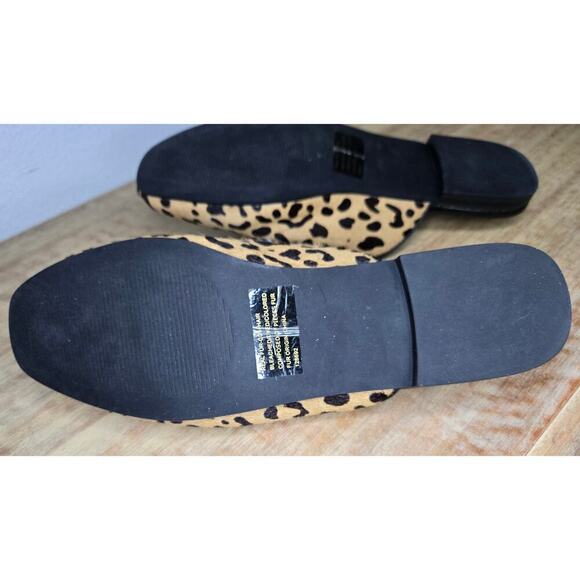 Steve Madden Rylie Mules Women's 8M Leopard Print Cow Hair Vegan Leather Slip On - Picture 7 of 8